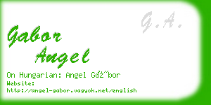 gabor angel business card